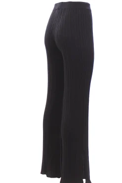 Pantalone tricot a coste zampetta