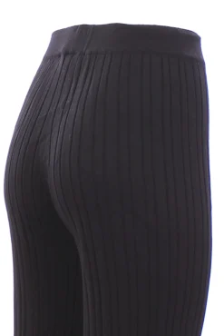 Pantalone tricot a coste zampetta