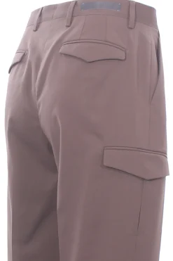 Pantaloni cargo in fresco di lana