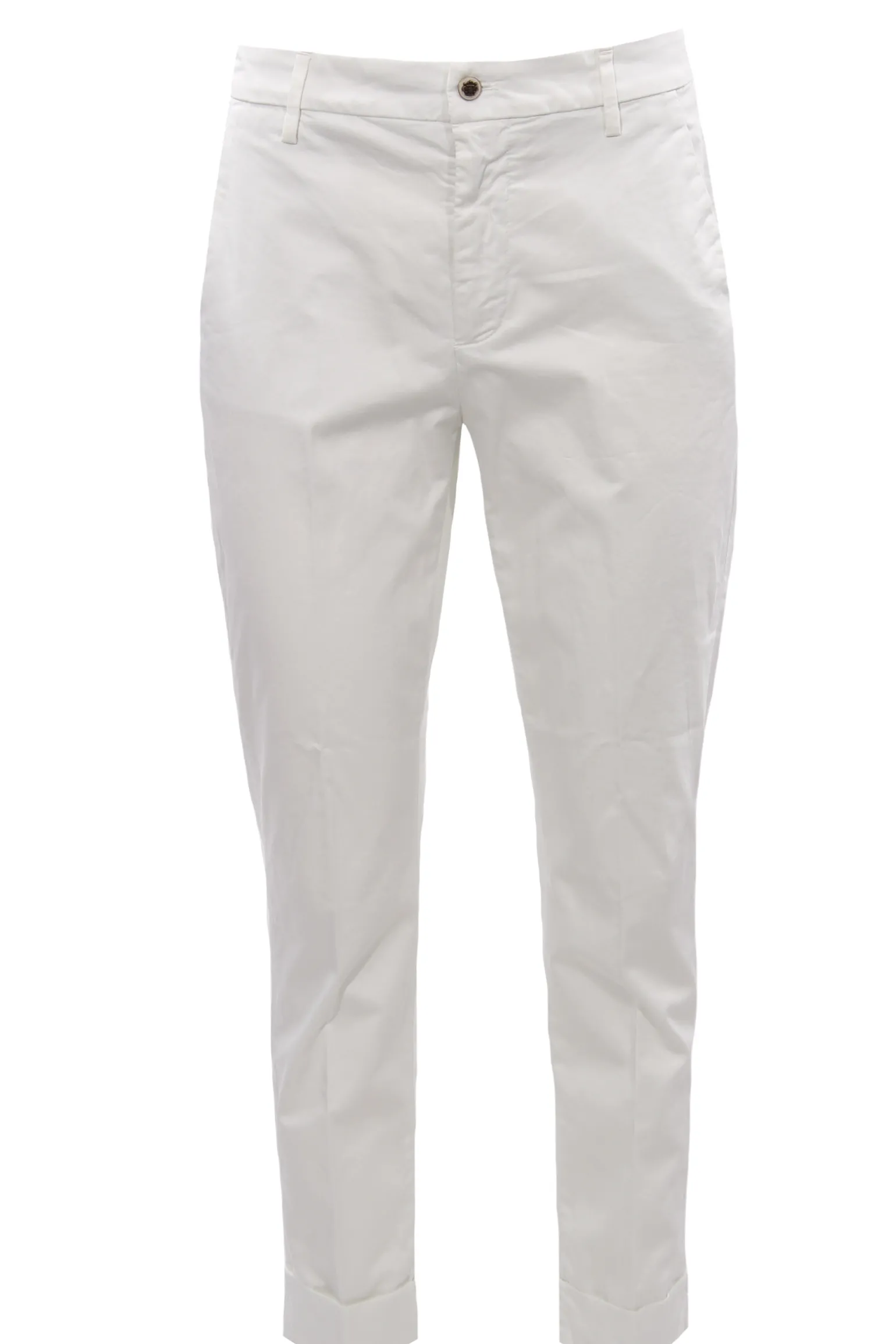 Pantaloni erin gamba stretta con risvolto