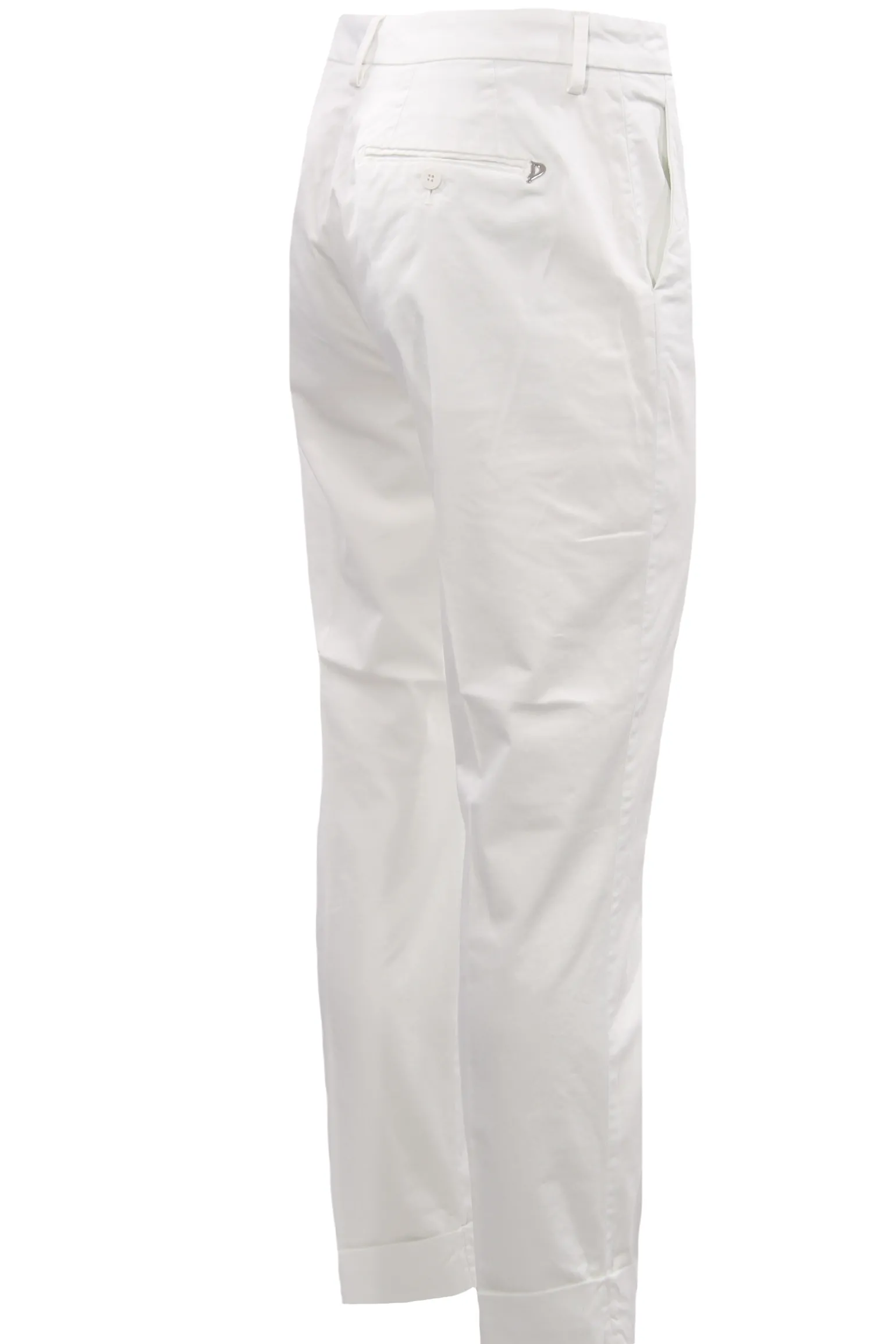 Pantaloni erin gamba stretta con risvolto