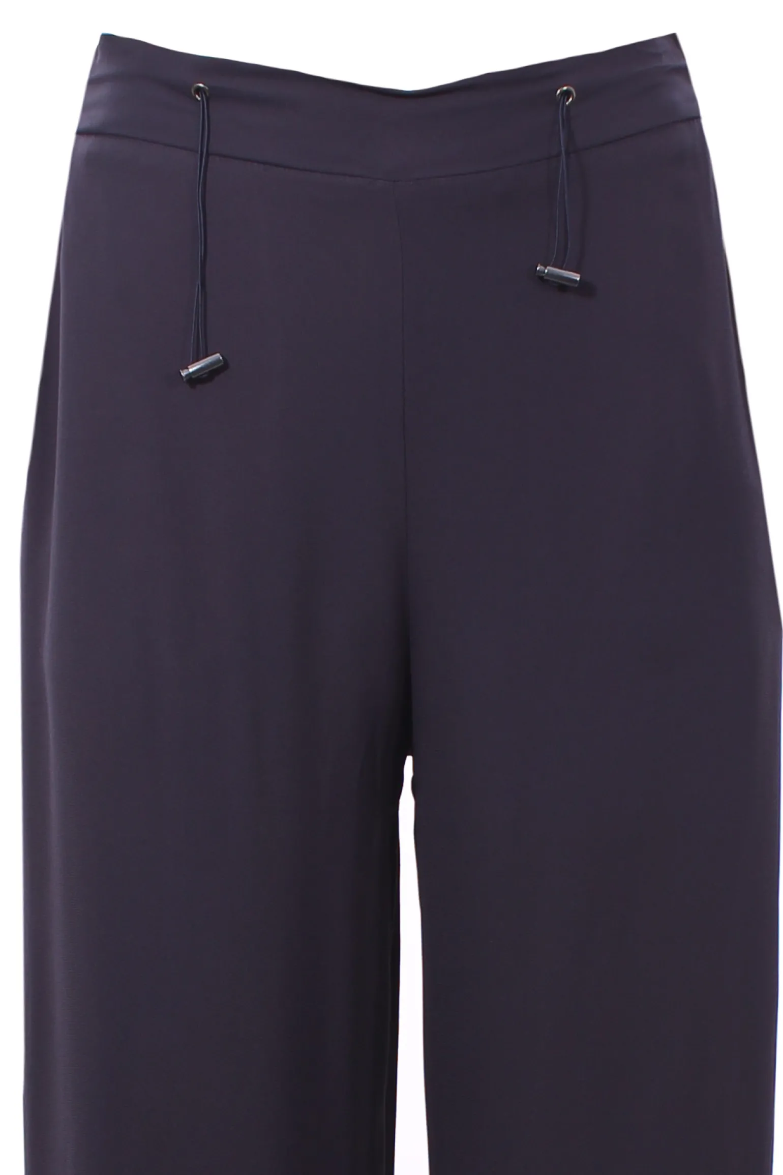 Pantaloni gamba larga in viscosa con coulisse