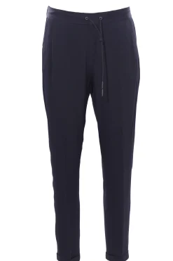 Pantaloni in cadì con risvolto