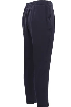 Pantaloni in cadì con risvolto