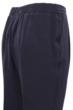 Pantaloni in cadì con risvolto