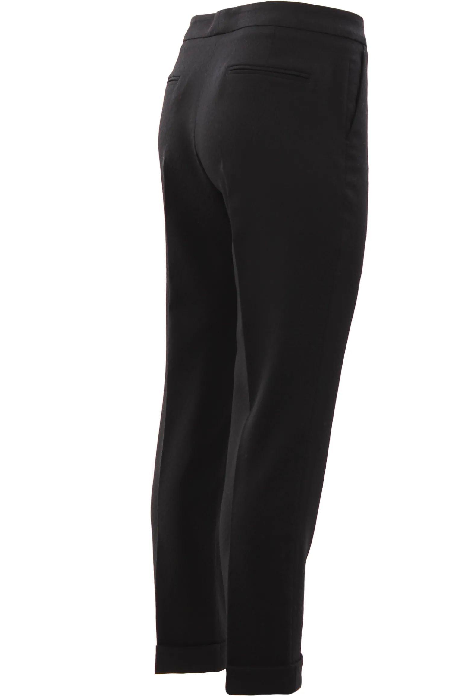 Pantaloni in lana stretch jacquard