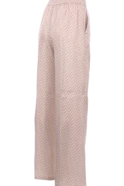 Pantaloni in seta iconic print