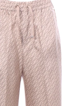 Pantaloni in seta iconic print