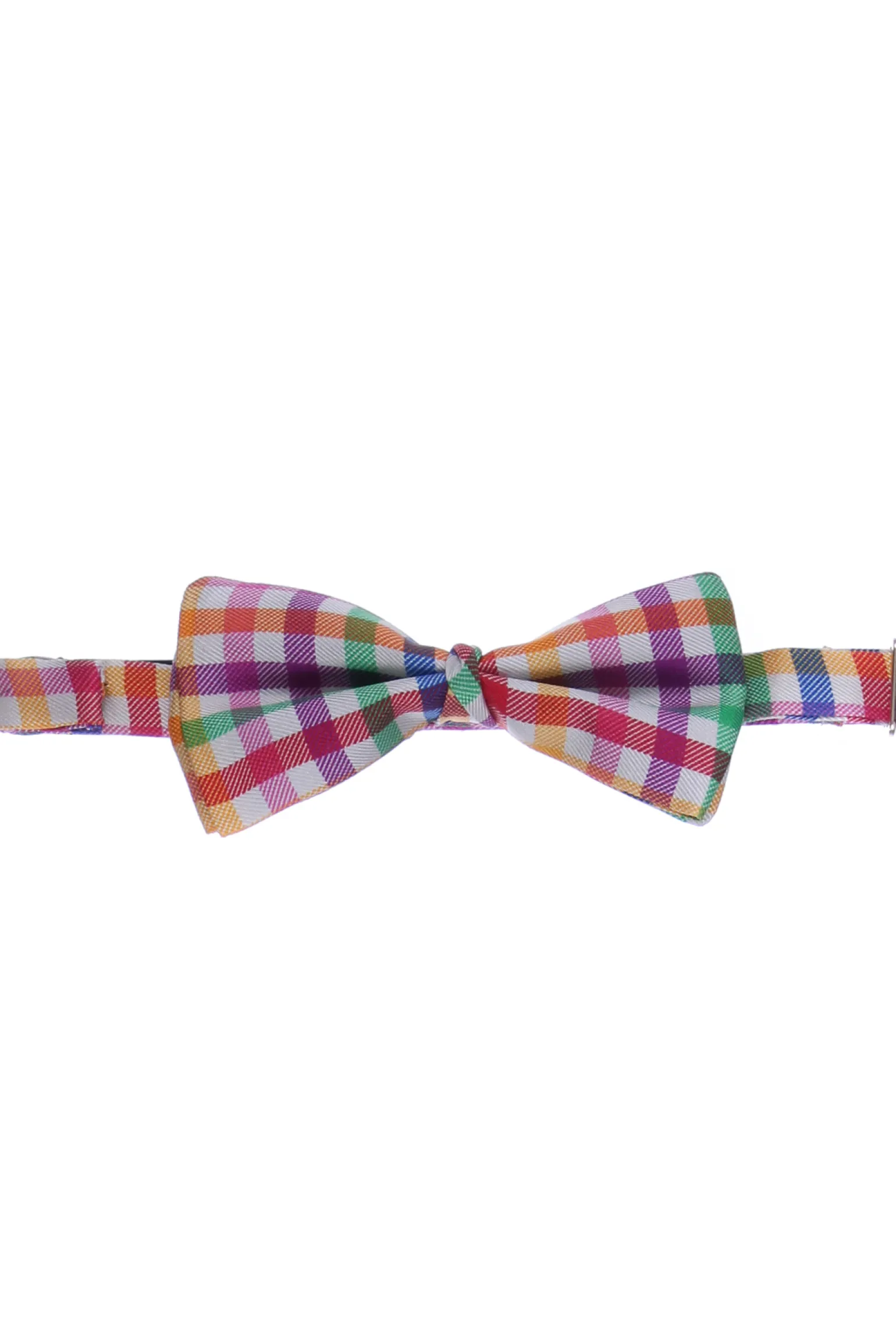 Papillon legato a quadretti multicolor