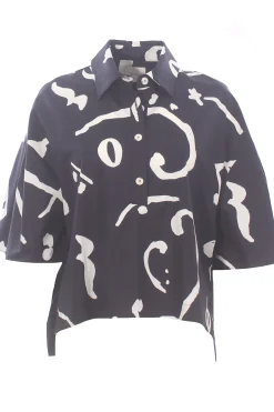 Polo camicia printed orchestra in cotone stampato