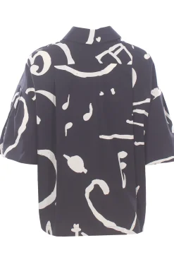 Polo camicia printed orchestra in cotone stampato