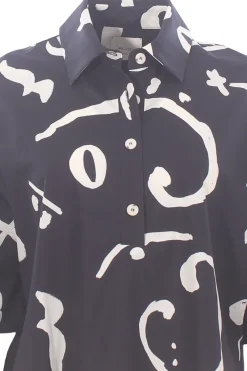 Polo camicia printed orchestra in cotone stampato