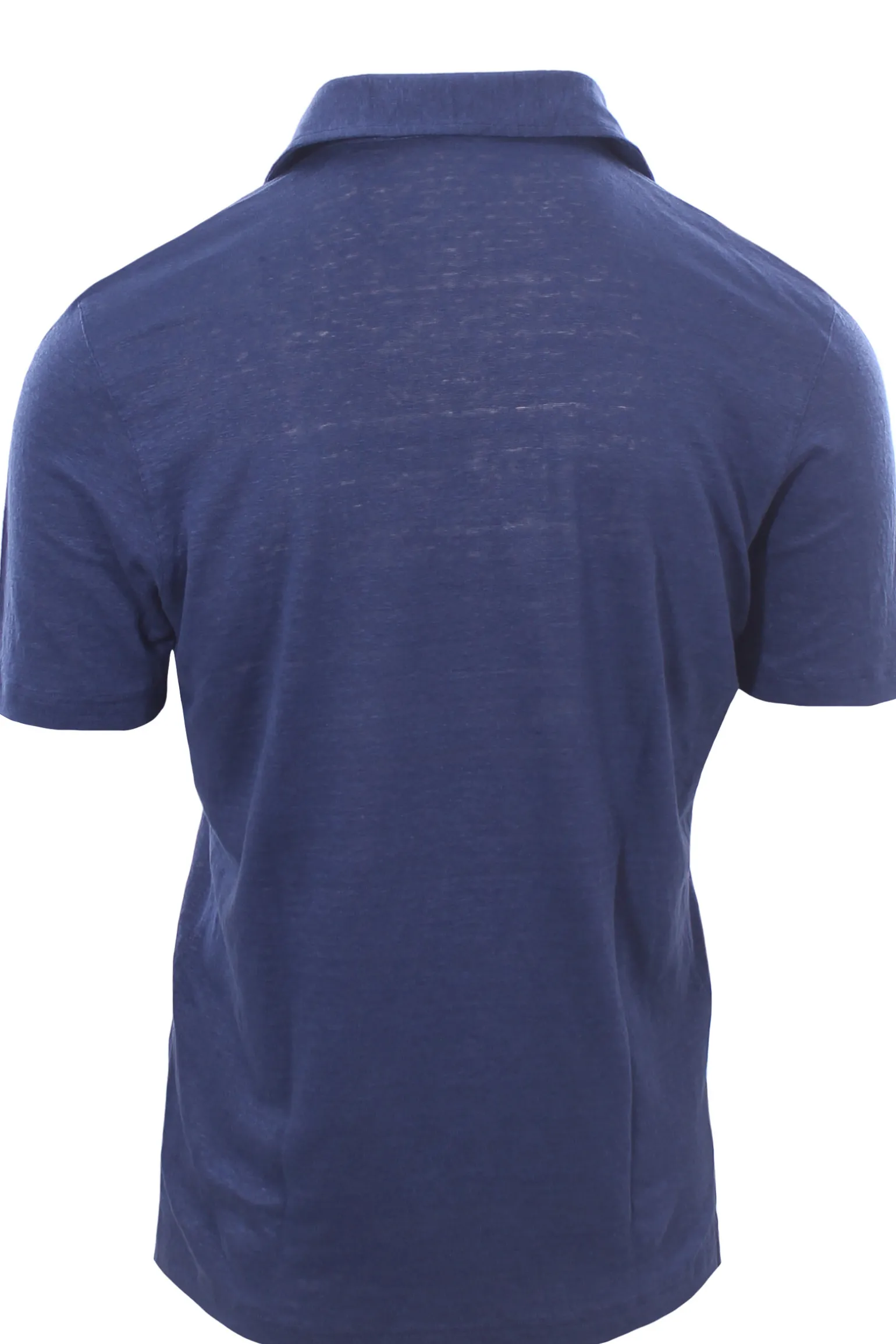 polo collo camicia in lino