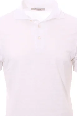 polo collo camicia in lino