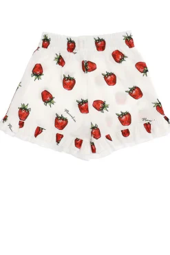 Short in cotone fragole