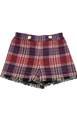 Shorts tartan in lurex