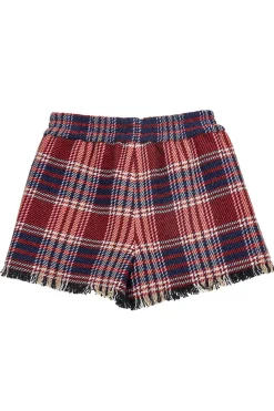 Shorts tartan in lurex