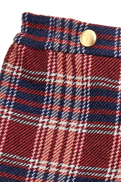 Shorts tartan in lurex