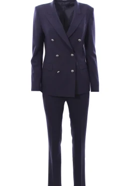 Tailleur doppio petto in fresco lana