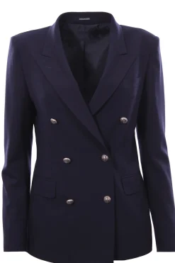 Tailleur doppio petto in fresco lana