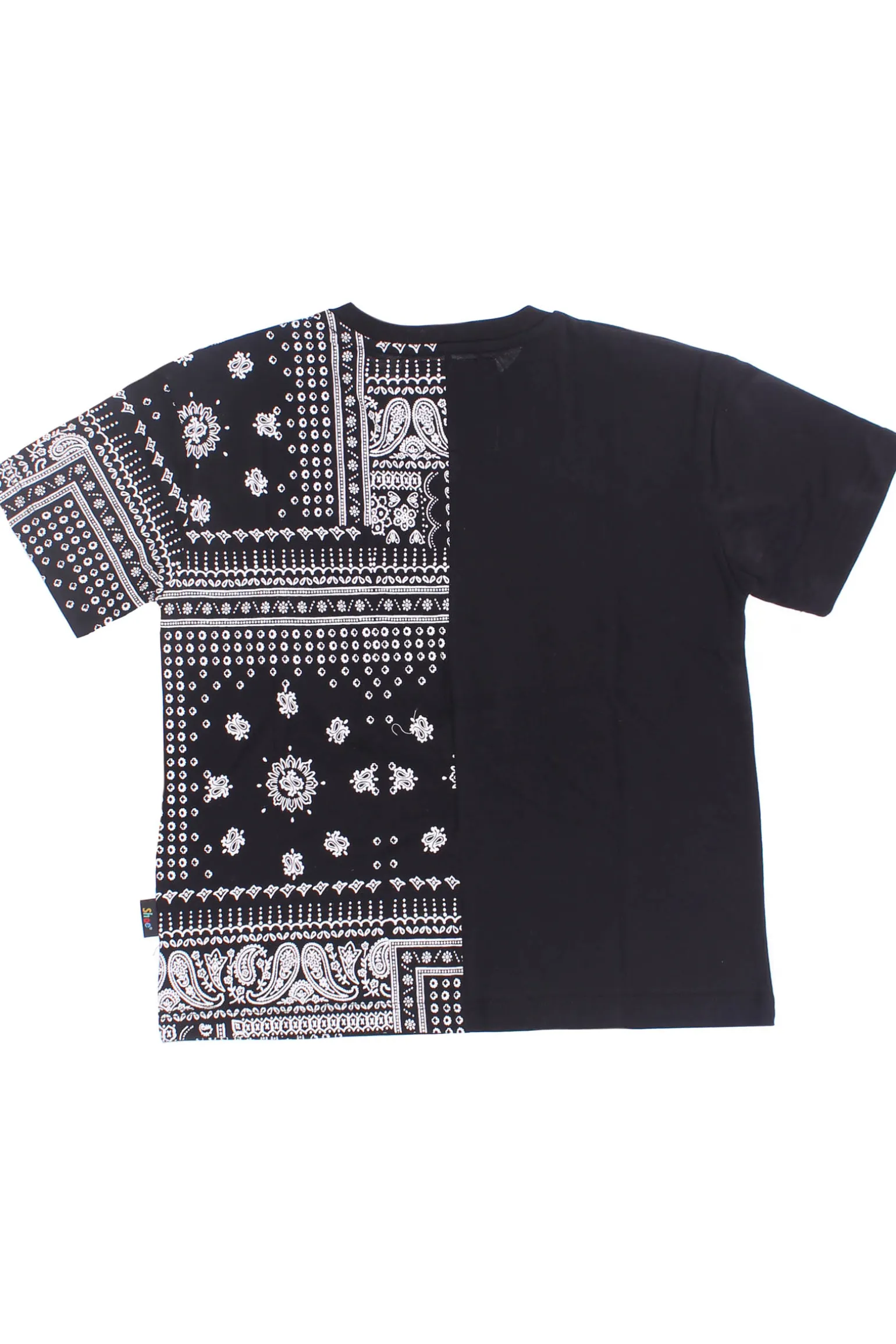 T-shirt bicolore in cotone