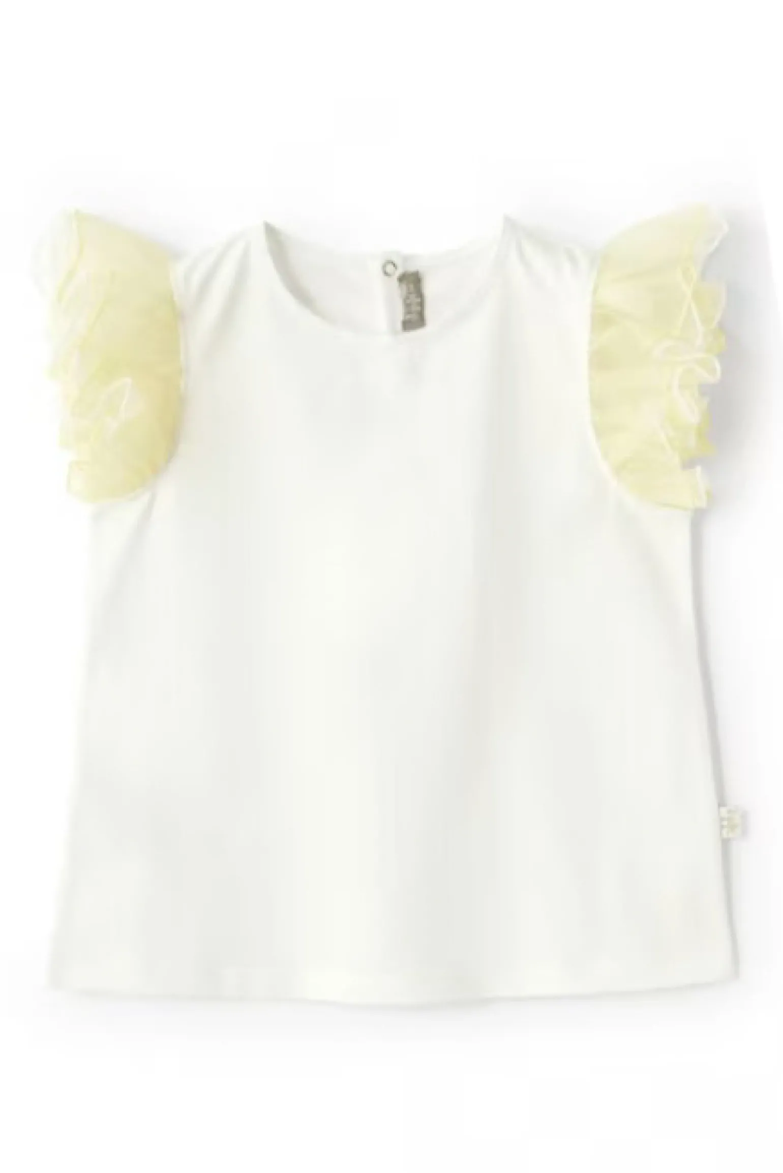 T-shirt con rouches in cotone