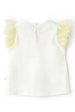 T-shirt con rouches in cotone
