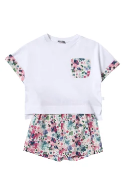 T-shirt con shorts in cotone