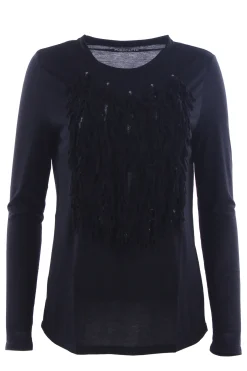 T-shirt girocollo con applicazioni