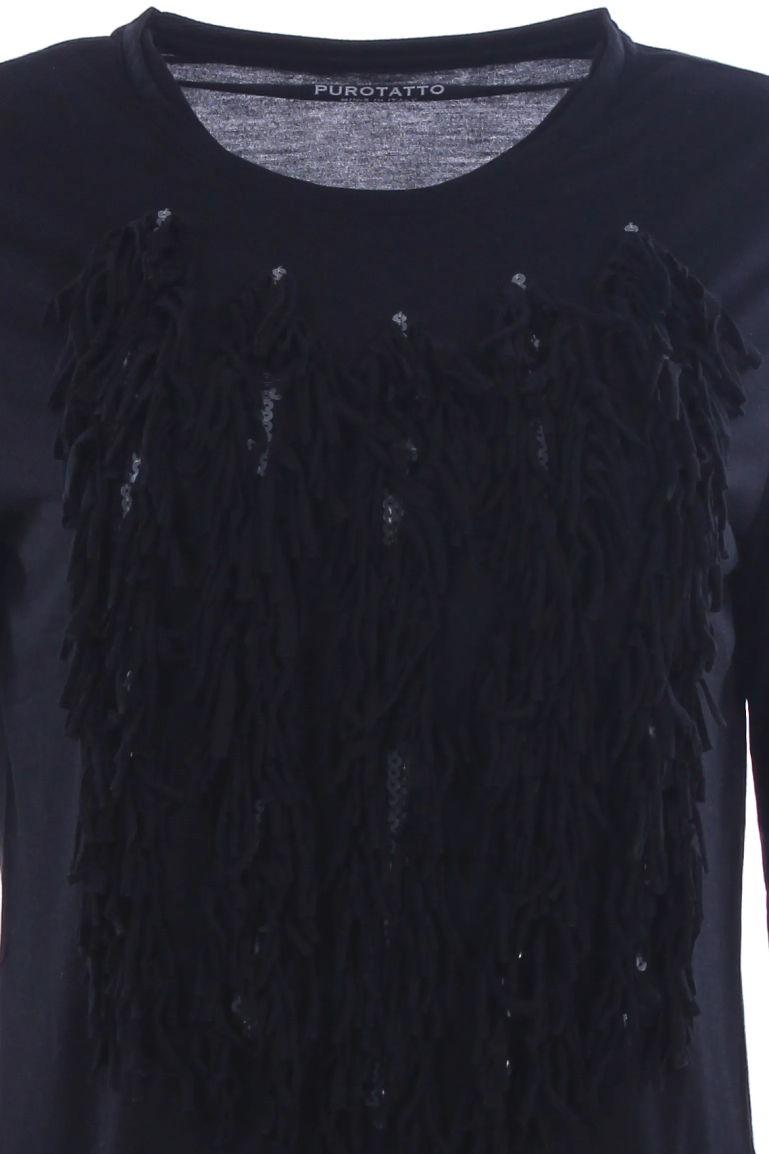 T-shirt girocollo con applicazioni