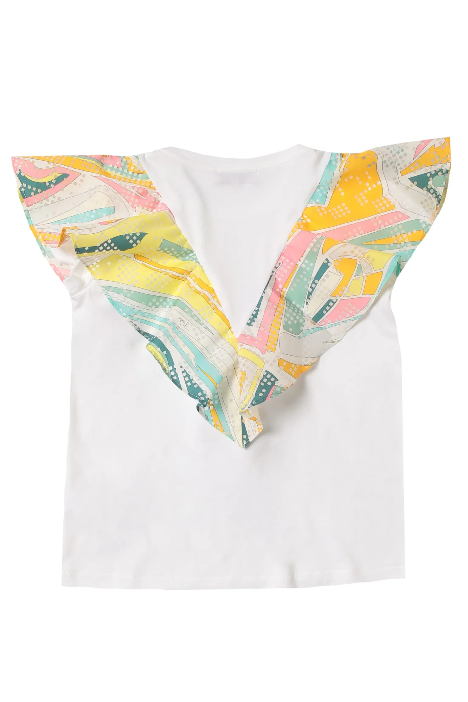 T-shirt girocollo con rouches