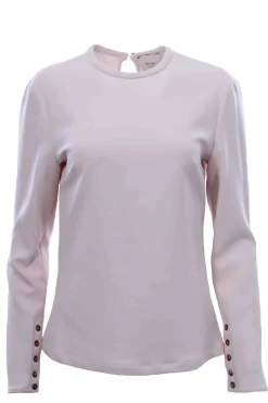 T-shirt girocollo con zip