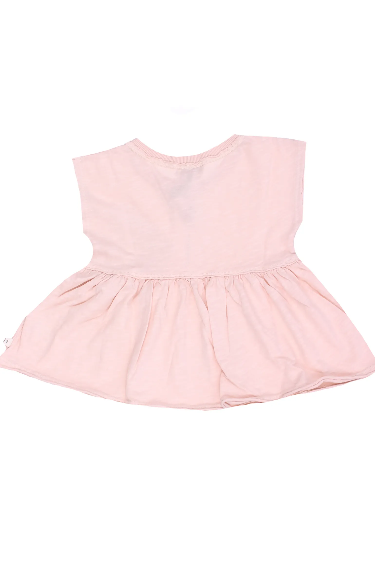 T-shirt girocollo in cotone con rouches