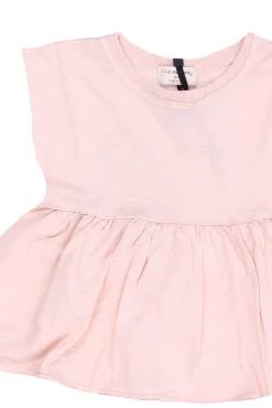 T-shirt girocollo in cotone con rouches