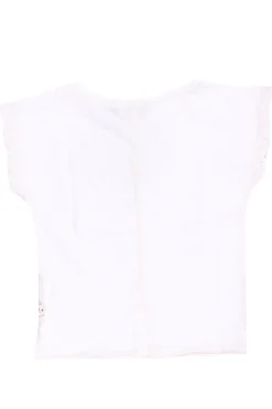 T-shirt girocollo in cotone con rouches