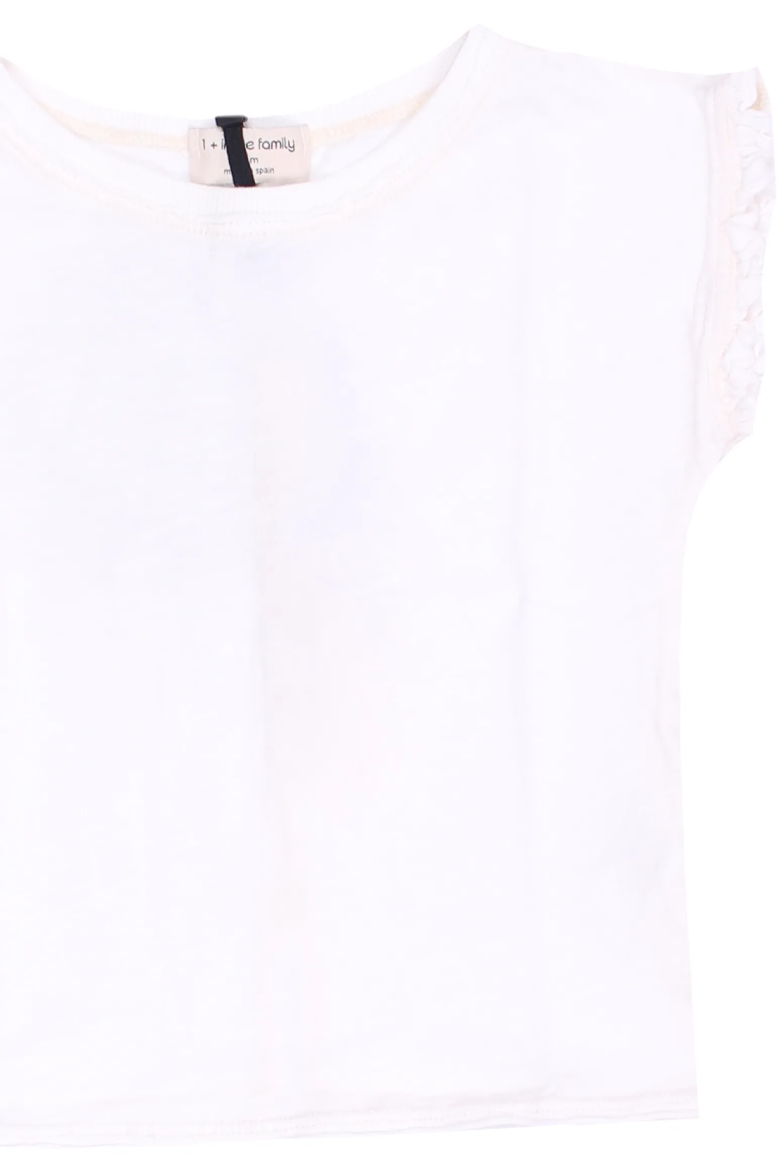 T-shirt girocollo in cotone con rouches