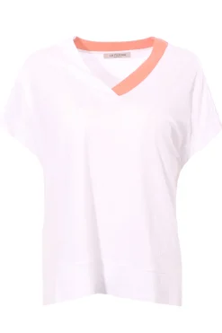 T-shirt in cotone bicolore