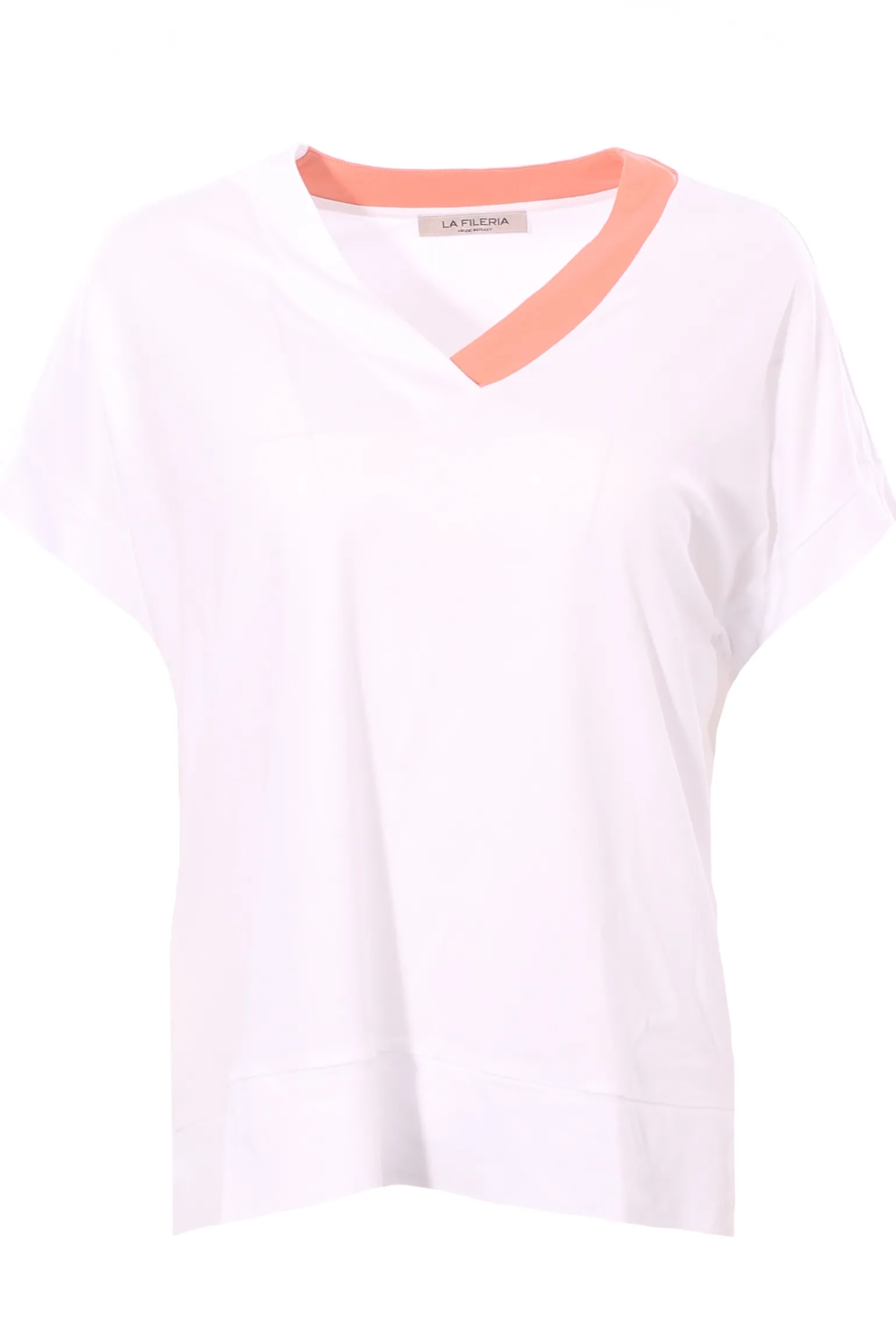 T-shirt in cotone bicolore