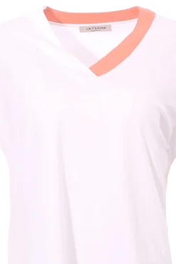 T-shirt in cotone bicolore