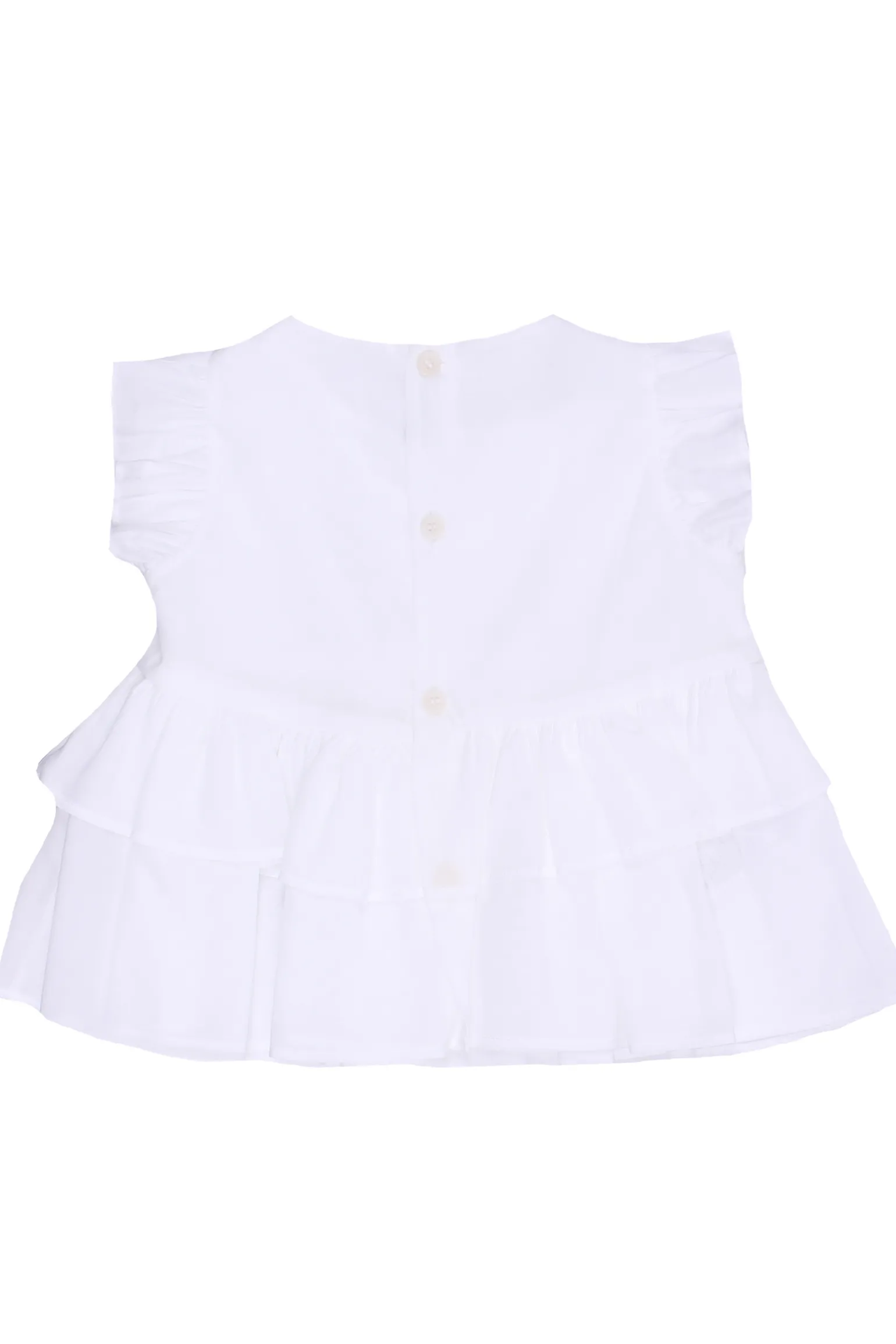 T-shirt in cotone con ruches