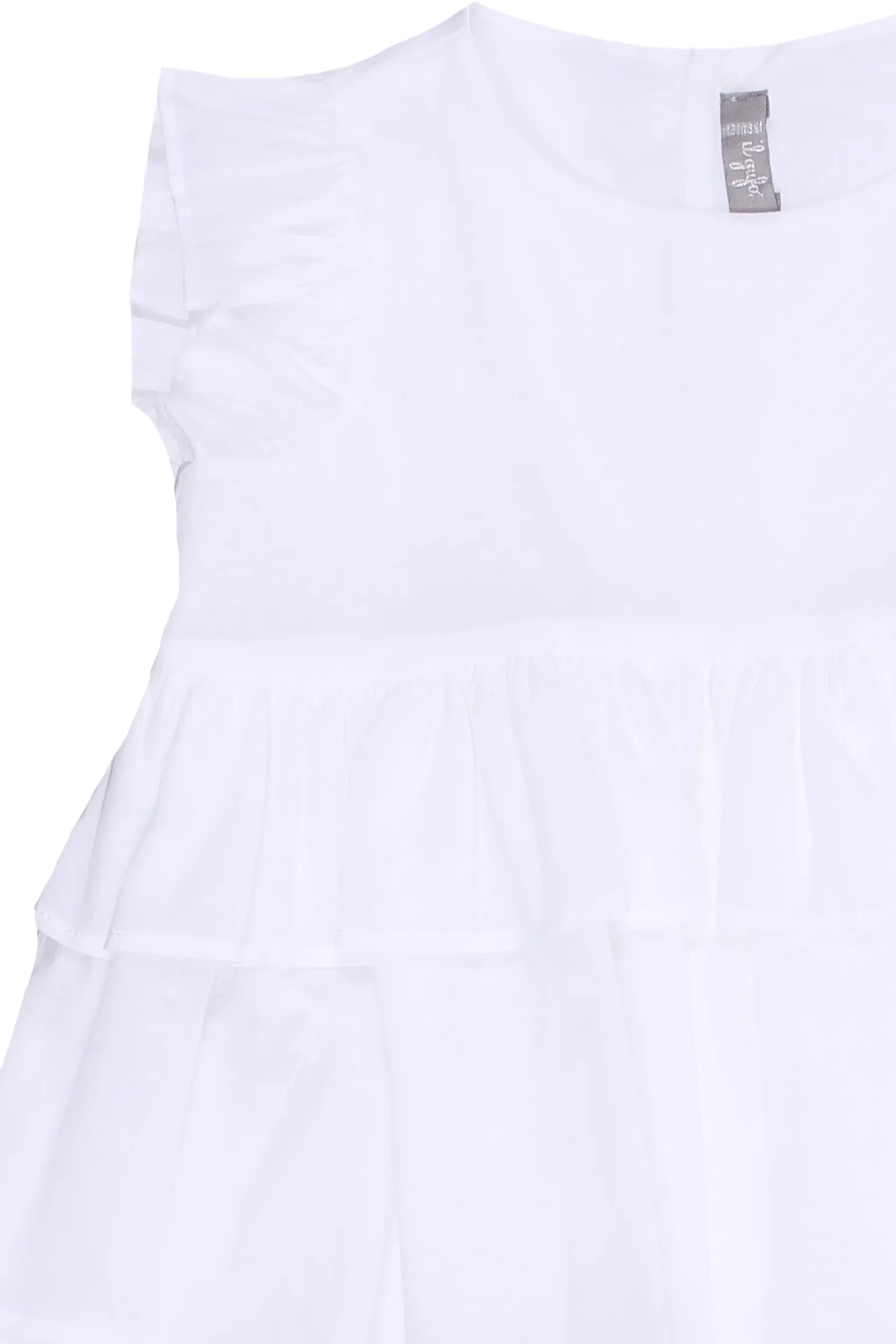 T-shirt in cotone con ruches