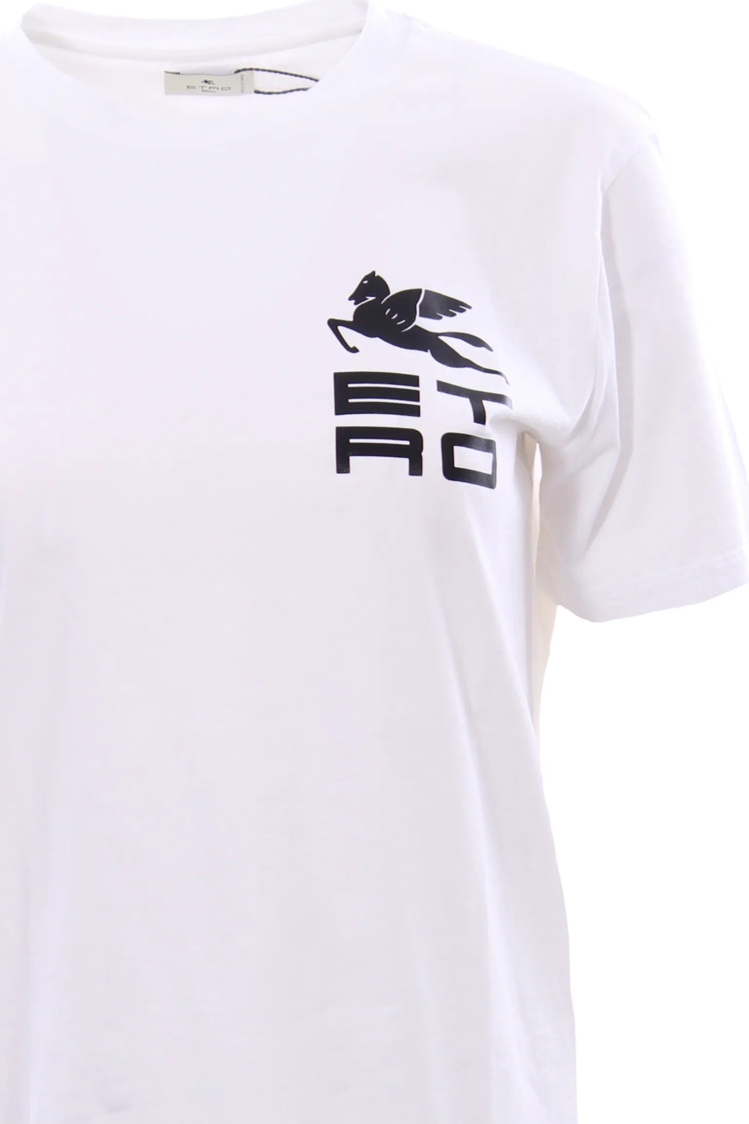 T-shirt in jersey di cotone con logo etro