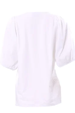 T-shirt in jersey e cotone con maniche puffy