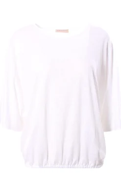 T-shirt in lino con elastico