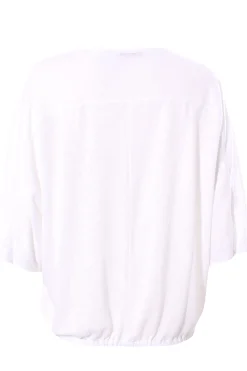T-shirt in lino con elastico