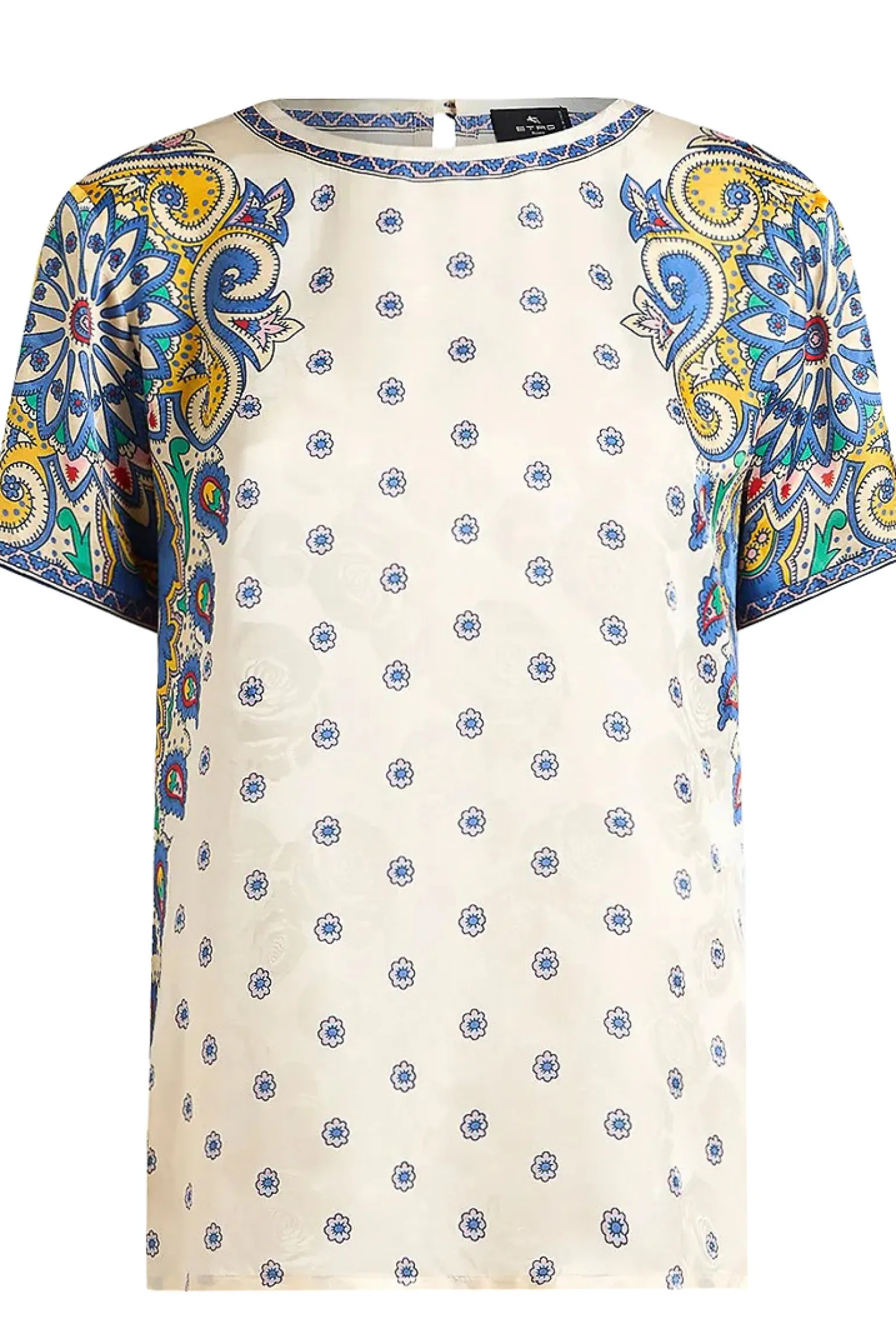 T-shirt in misto seta stampata