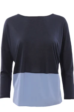 T-shirt in modal bicolore